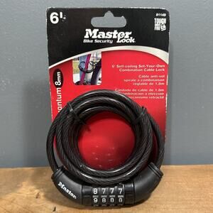 Master Lock bike security 6’ Set Your Own combination cable lock Quantum 8mm New